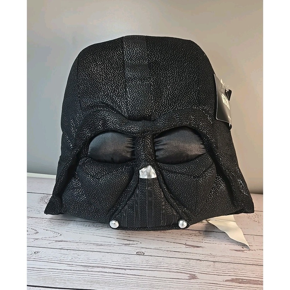 Star Wars Darth Vader‎ 15" x14"  Black & Silver Plush Accent Throw Pillow *new*